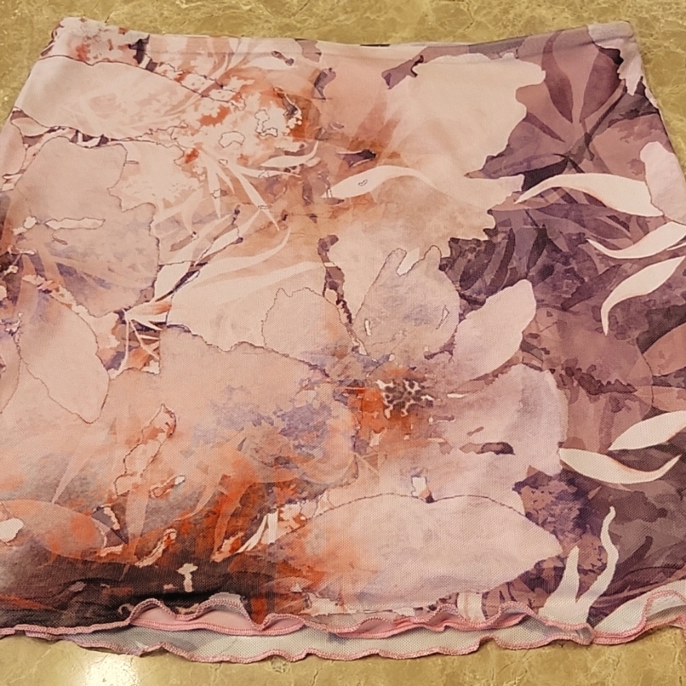 Ramona Skirt in a pretty pink & purple floral by Tiger Mist, XXS - Picture 15 of 16